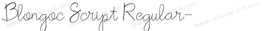 Blongoc Script Regular字体转换
